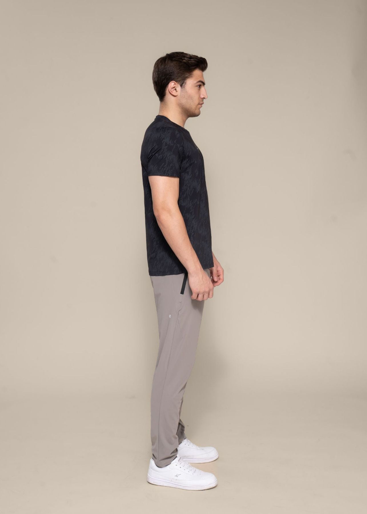 Men Slim Fit Tee Black - 4