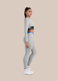 StrchFlex Sculpted Training Crop Top - Grey - 5