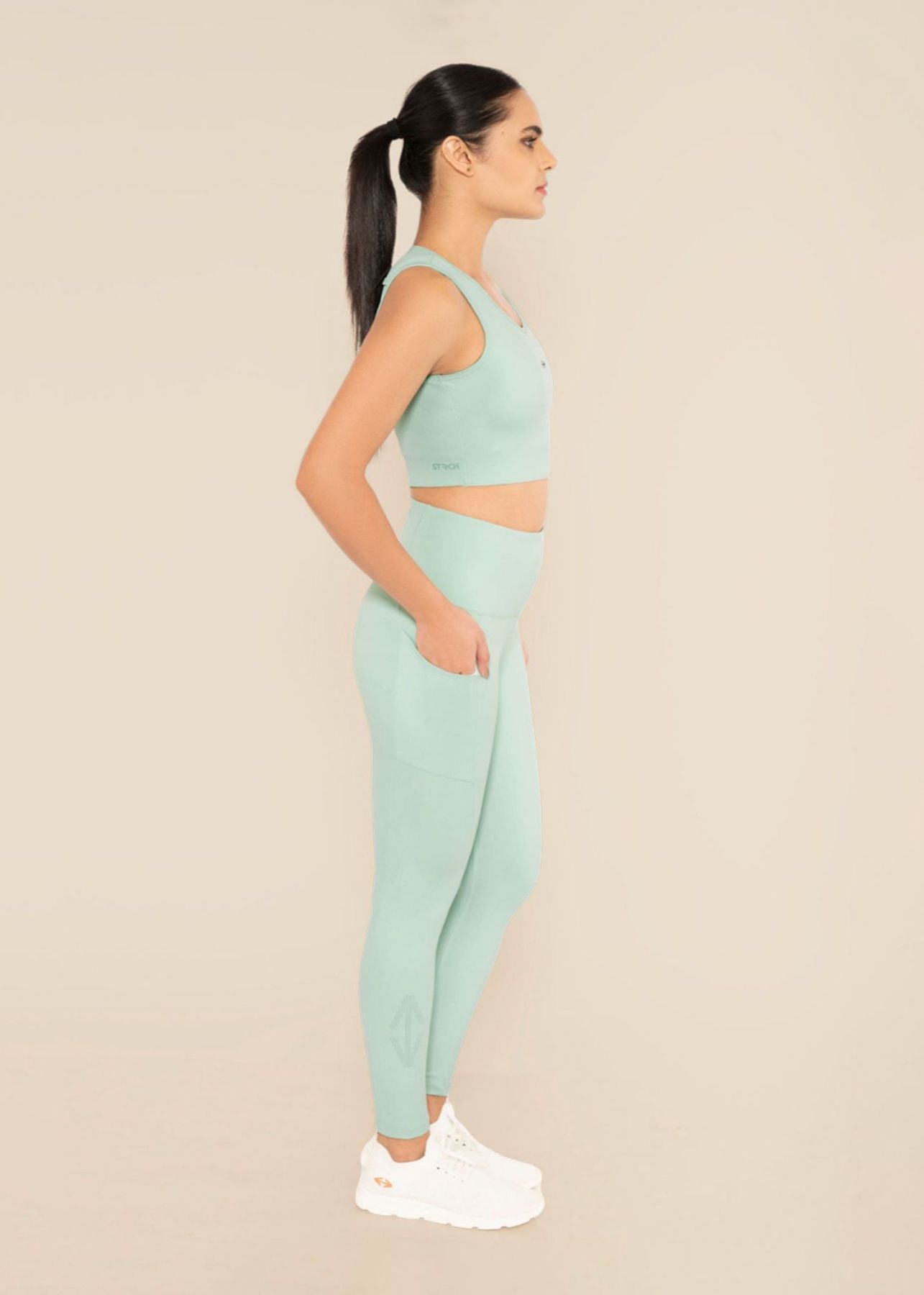 StrchFlex Workout Leggings - Mint Green