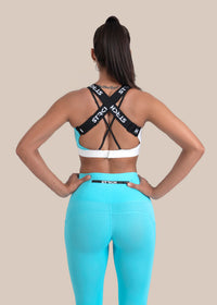 StrchFlex Medium support sports bra - Cyan Blue - 5