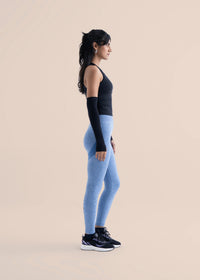 Women Seamless Workout Leggings - Majestic Blue - 7