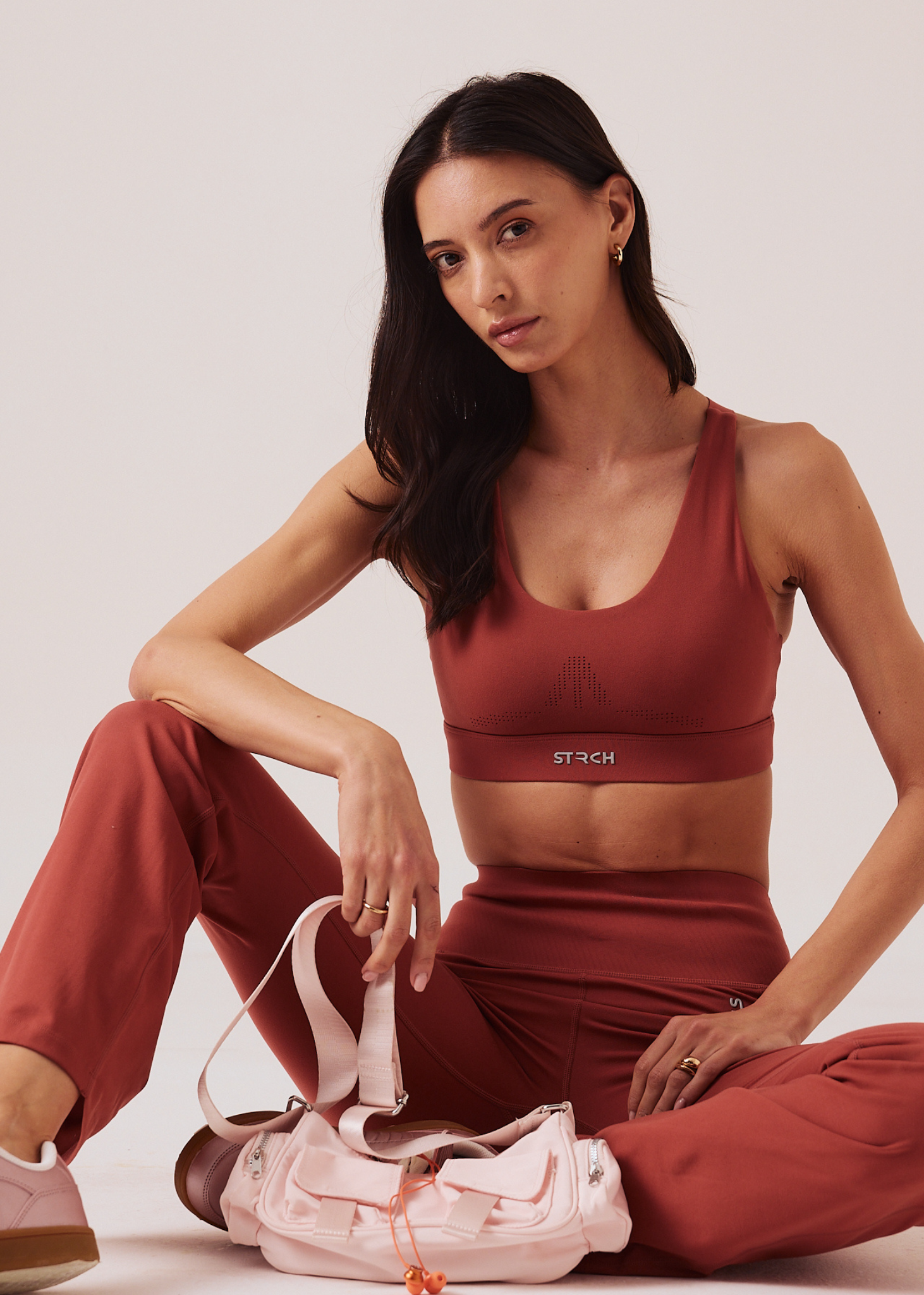 Breathable Racerback Bra - Marsala Red