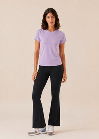 Women Mesh-Panel Ventilated Tee - Regular Fit - Lavender