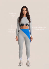 StrchFlex Sculpted Training Crop Top - Grey - 2