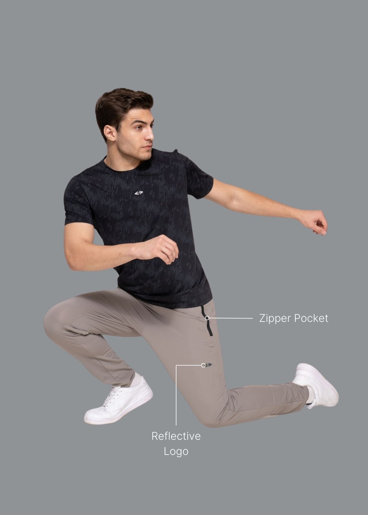 Men Flexi Track Pants Midgrey - 2