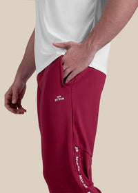 Men Straight Fit Track Pants - Maroon - 5