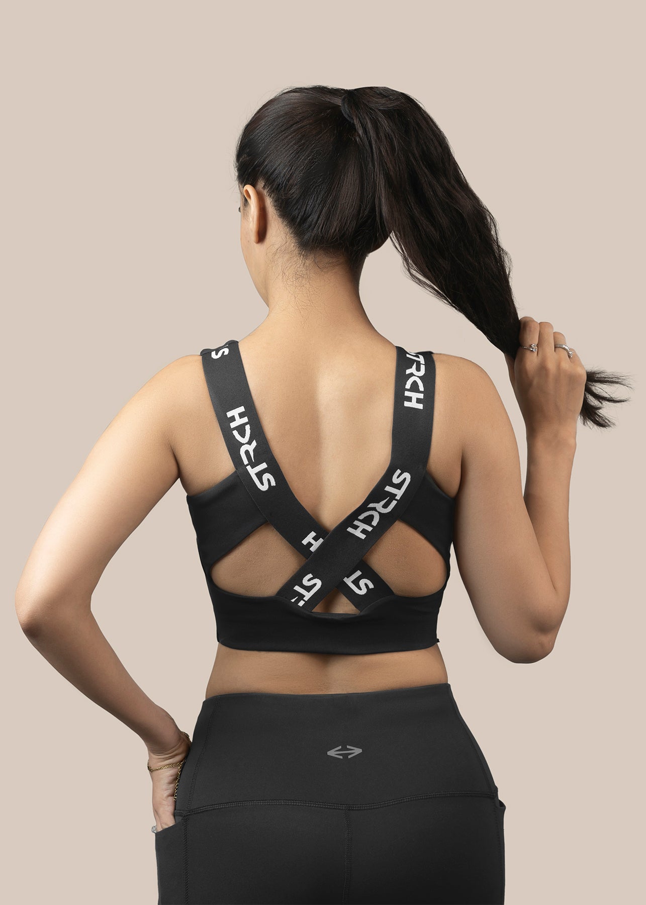 High Impact full coverage sports bra - Black