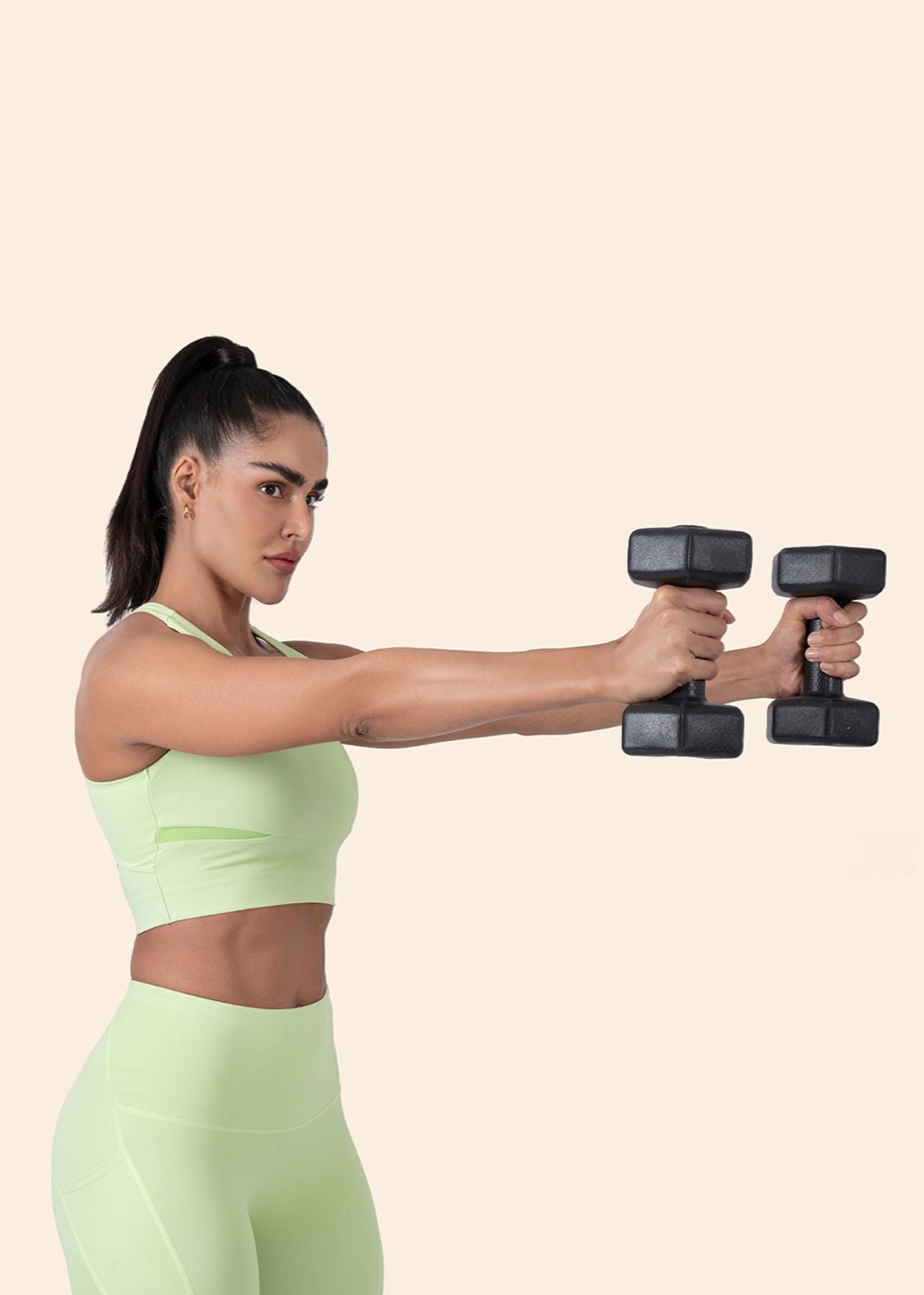 High Support Cross back sports bra - Mint Green