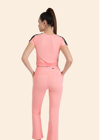 StrchFlex High rise Flare Leggings - Peach - 7