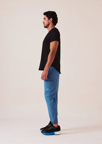 Men Cargo Gym Joggers - Ice Blue - 5