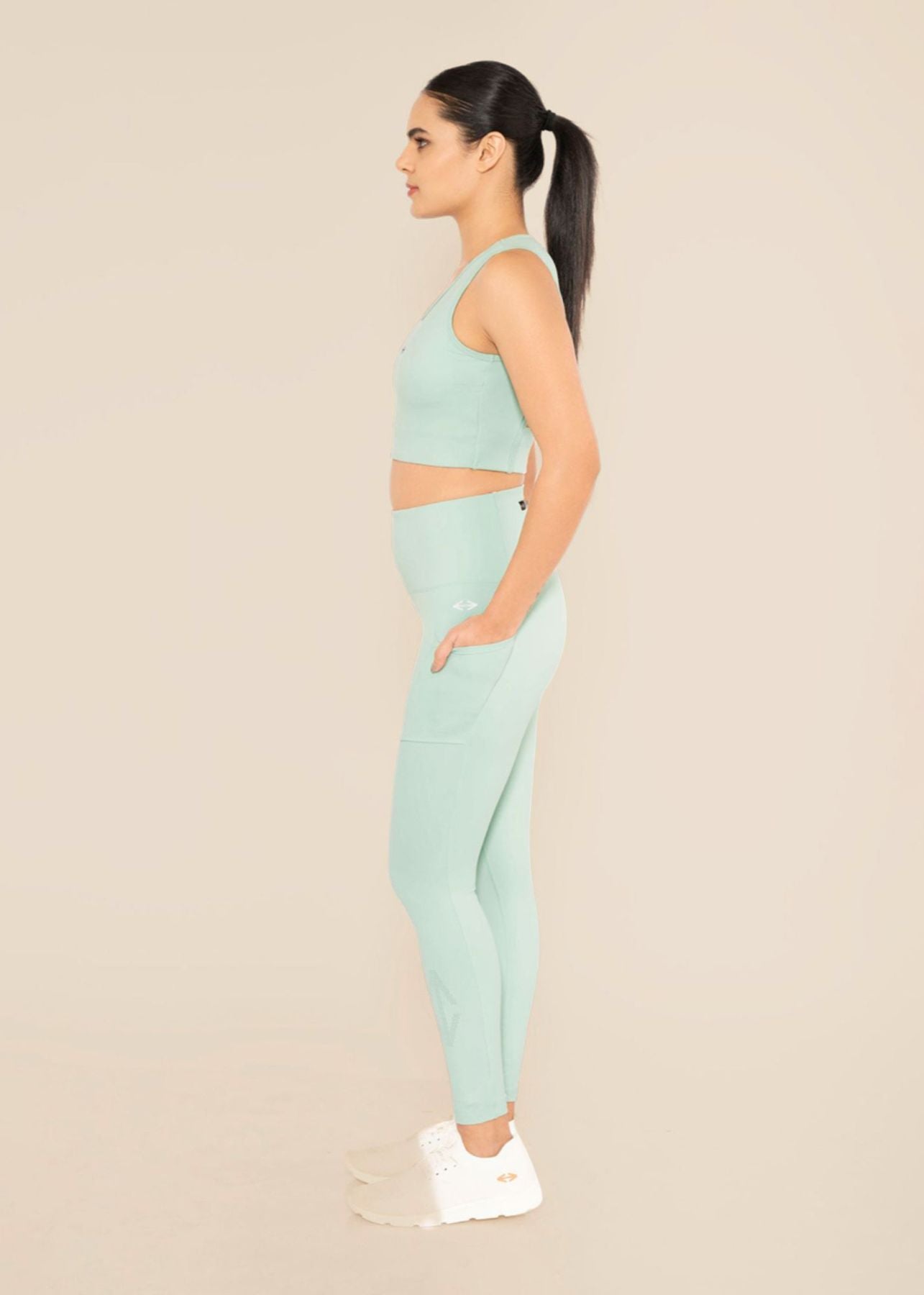 StrchFlex Workout Leggings - Mint Green