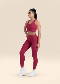 StrchFlex Training Leggings - Maroon - 5