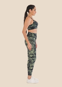 Workout Essential Printed Leggings - Dusty Green - 5