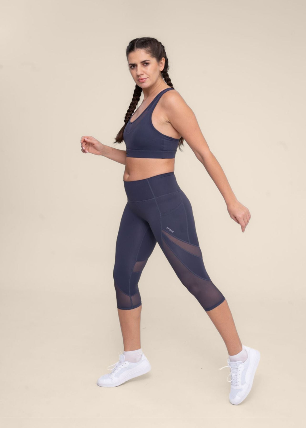 High Impact Breath-easy Sports bra - Dusty Blue