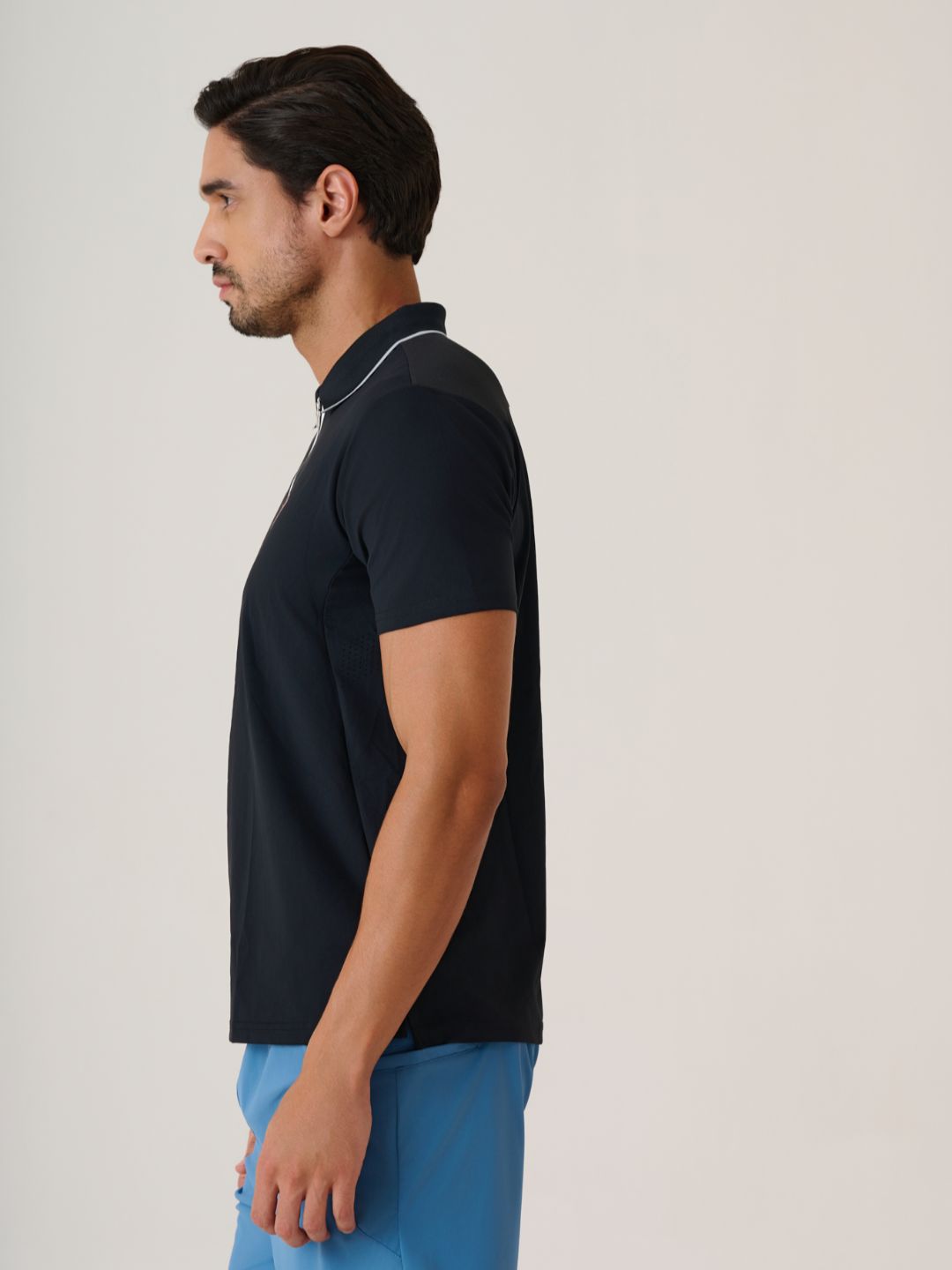 Men Superman high Performance Tee - JetBlack