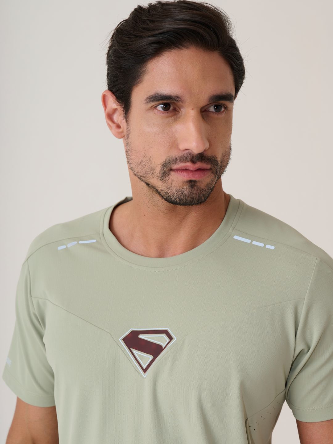 Men Superman Merch Performance Tee - Sea Grass