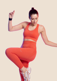 Sytrch Hyflo seamless  sports bra - Coral - 5