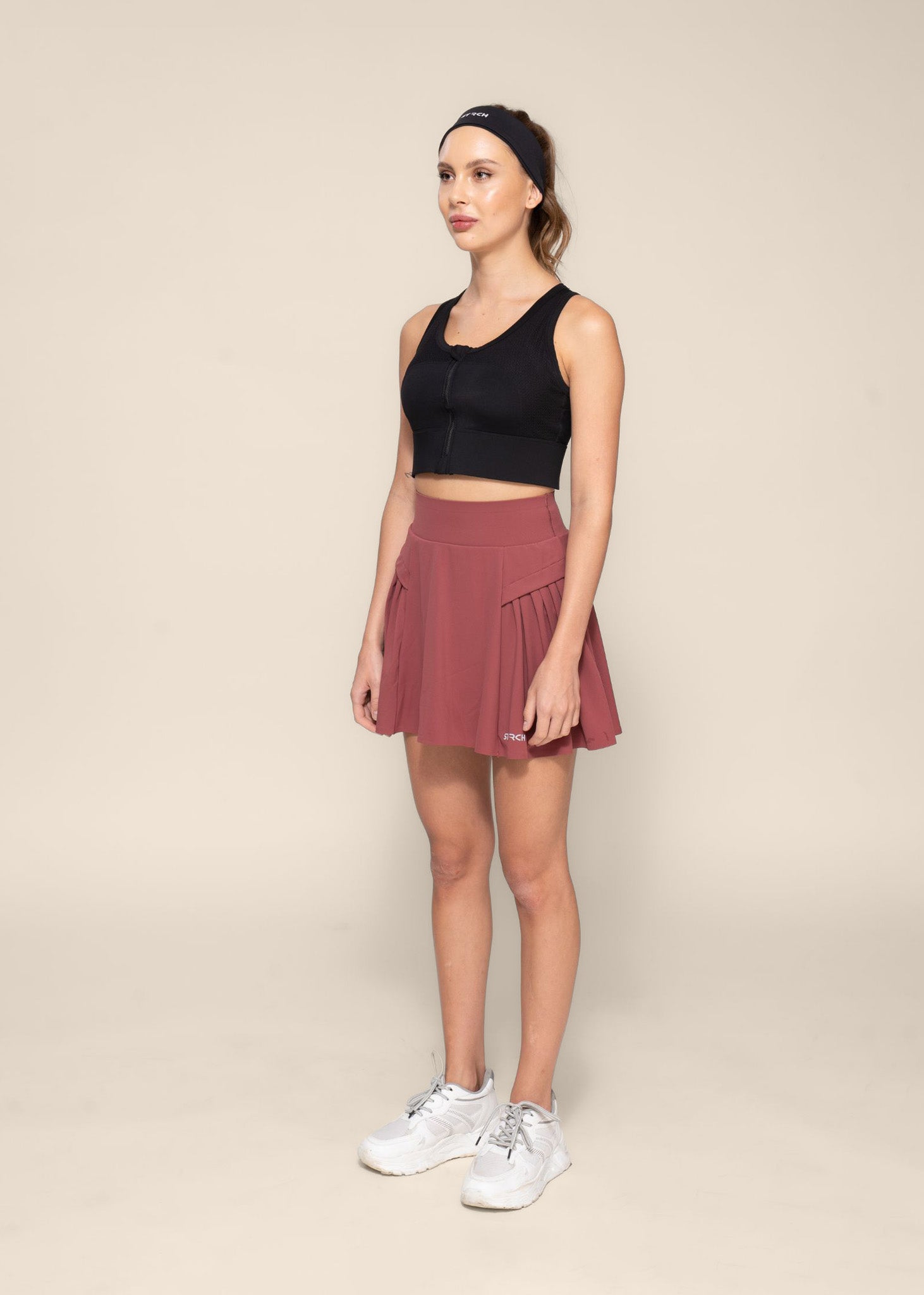 High Impact Zip closure Sports Bar - Black