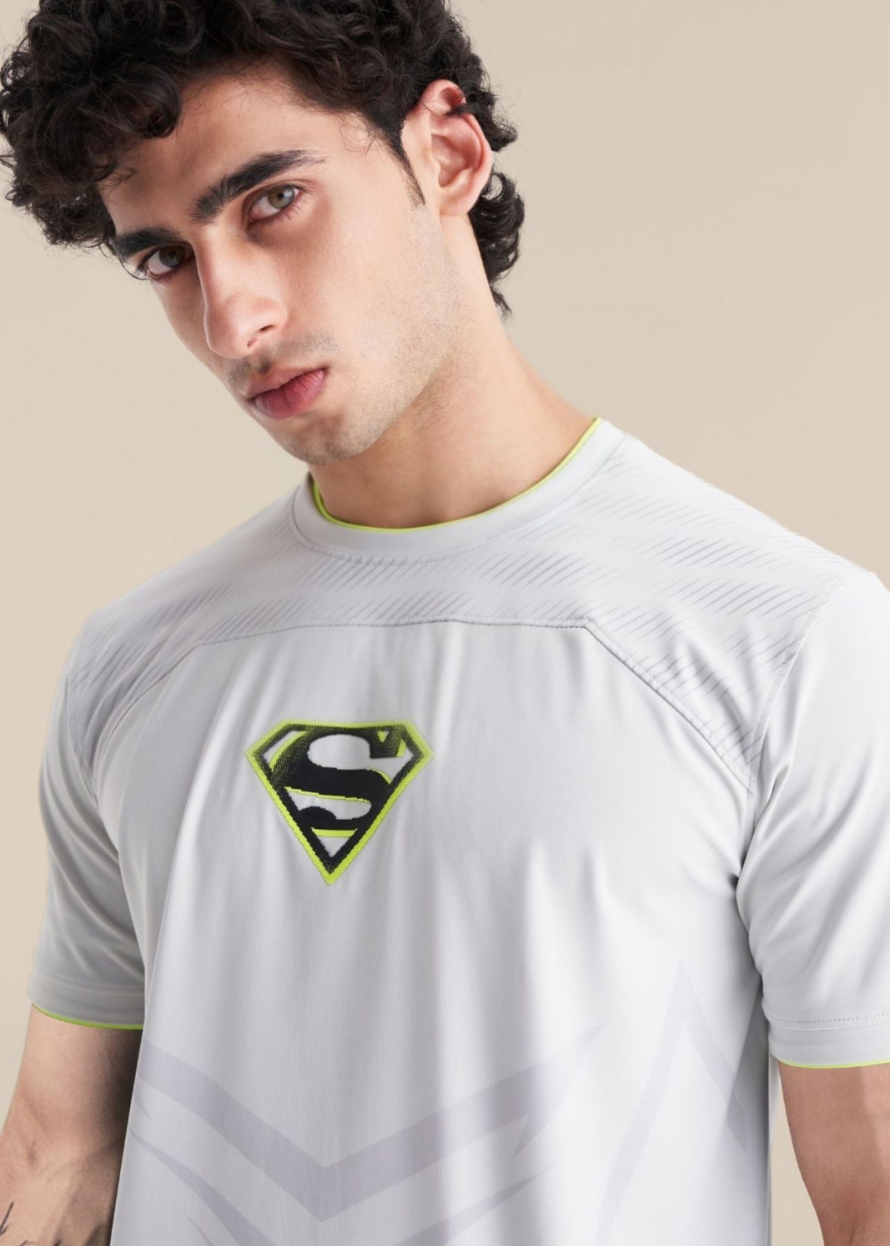 Men Superman Logo Tee - White - 5