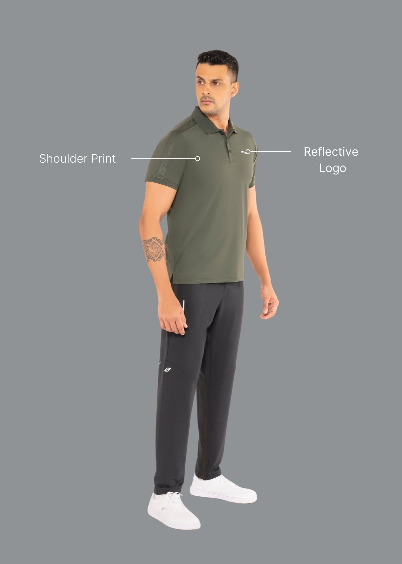 Men Active Polo Olive - 2