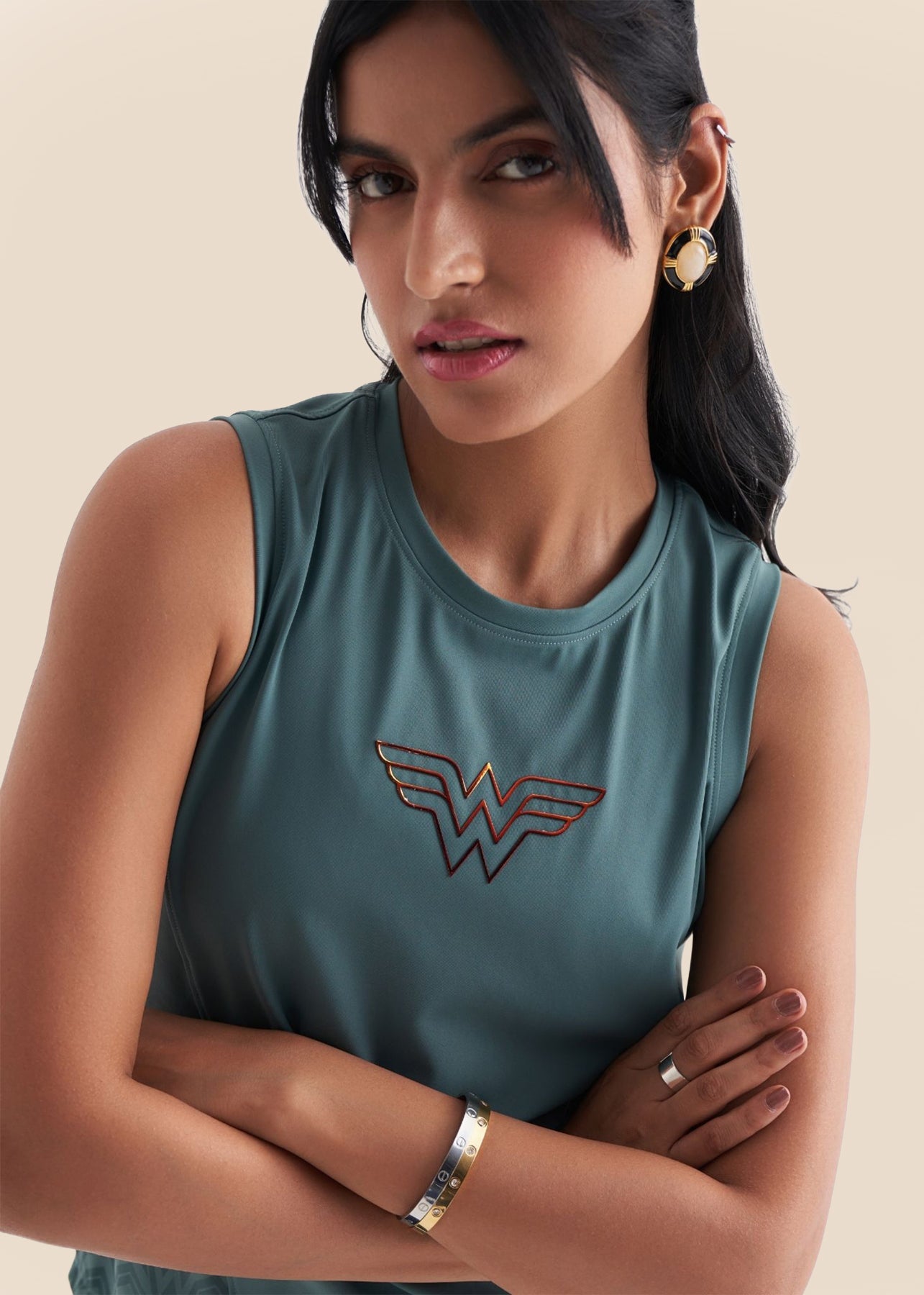 Wonder Women Workout Tank Top - Pine