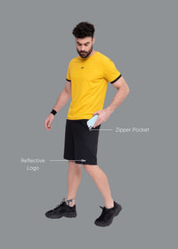 Men Active Workout Shorts Black - 2