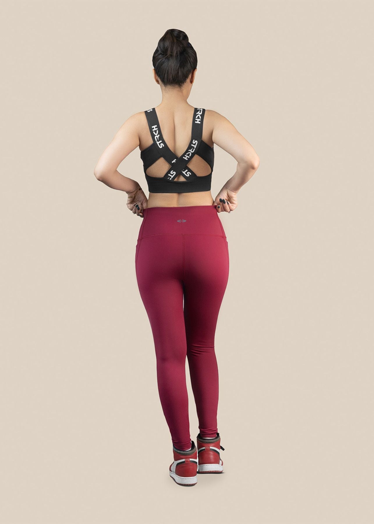 Women Gym To Yoga High Waist Leggings - Maroon - 6