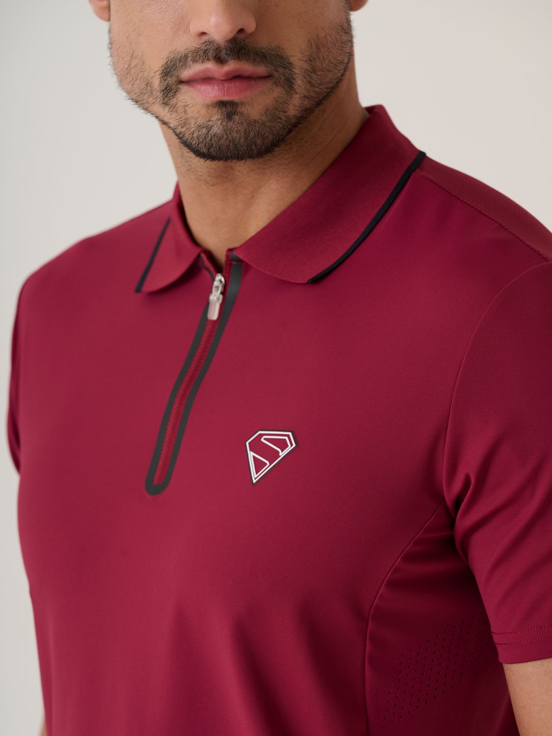 Men Superman high Performance Tee - CherryPlum