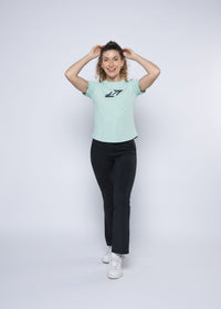 Women Gym Tshirt Mint Green - 3