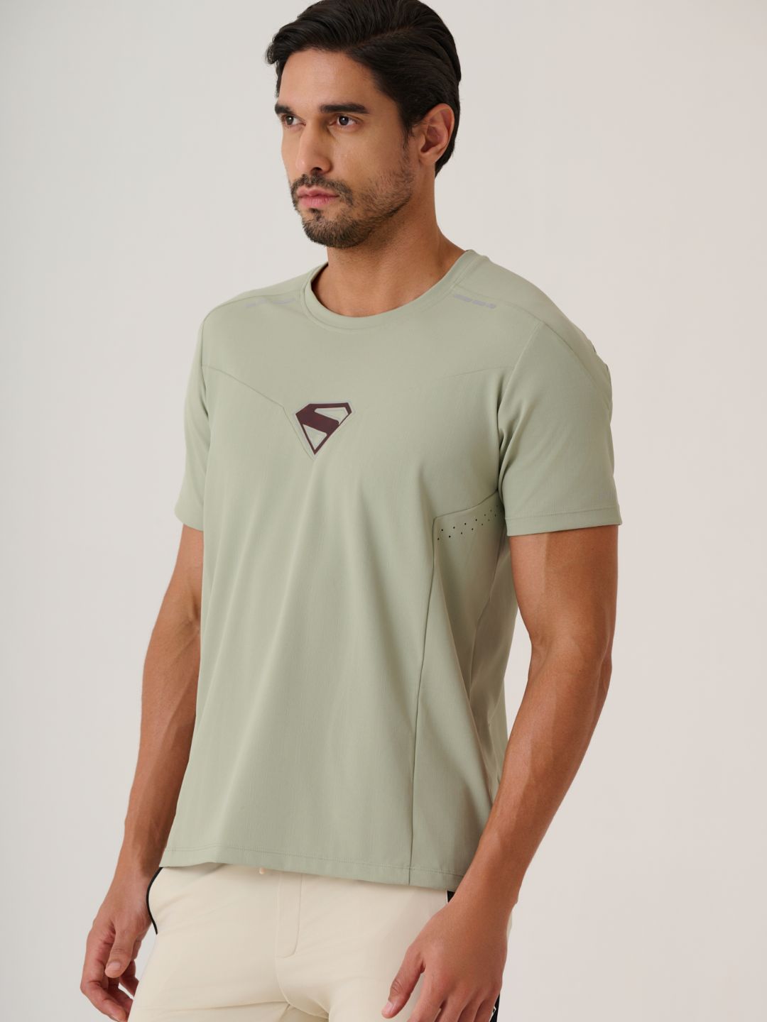 Men Superman Merch Performance Tee - Sea Grass