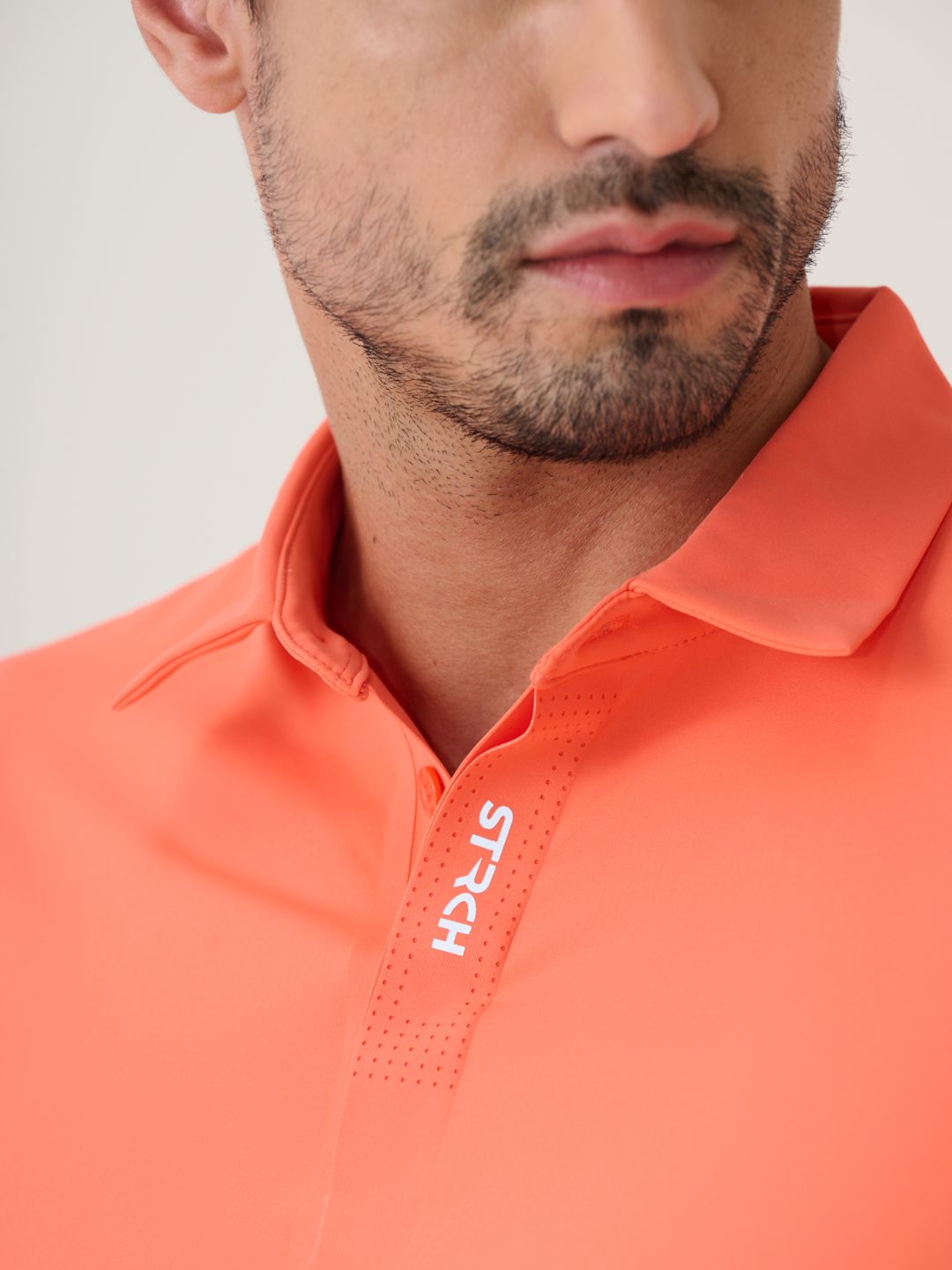 Men Cross-Court Polo 
- Coral