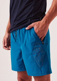 Men Regular Fit Gym Shorts - Teal - 6
