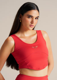 WonderForce Crop Top - Red - 1