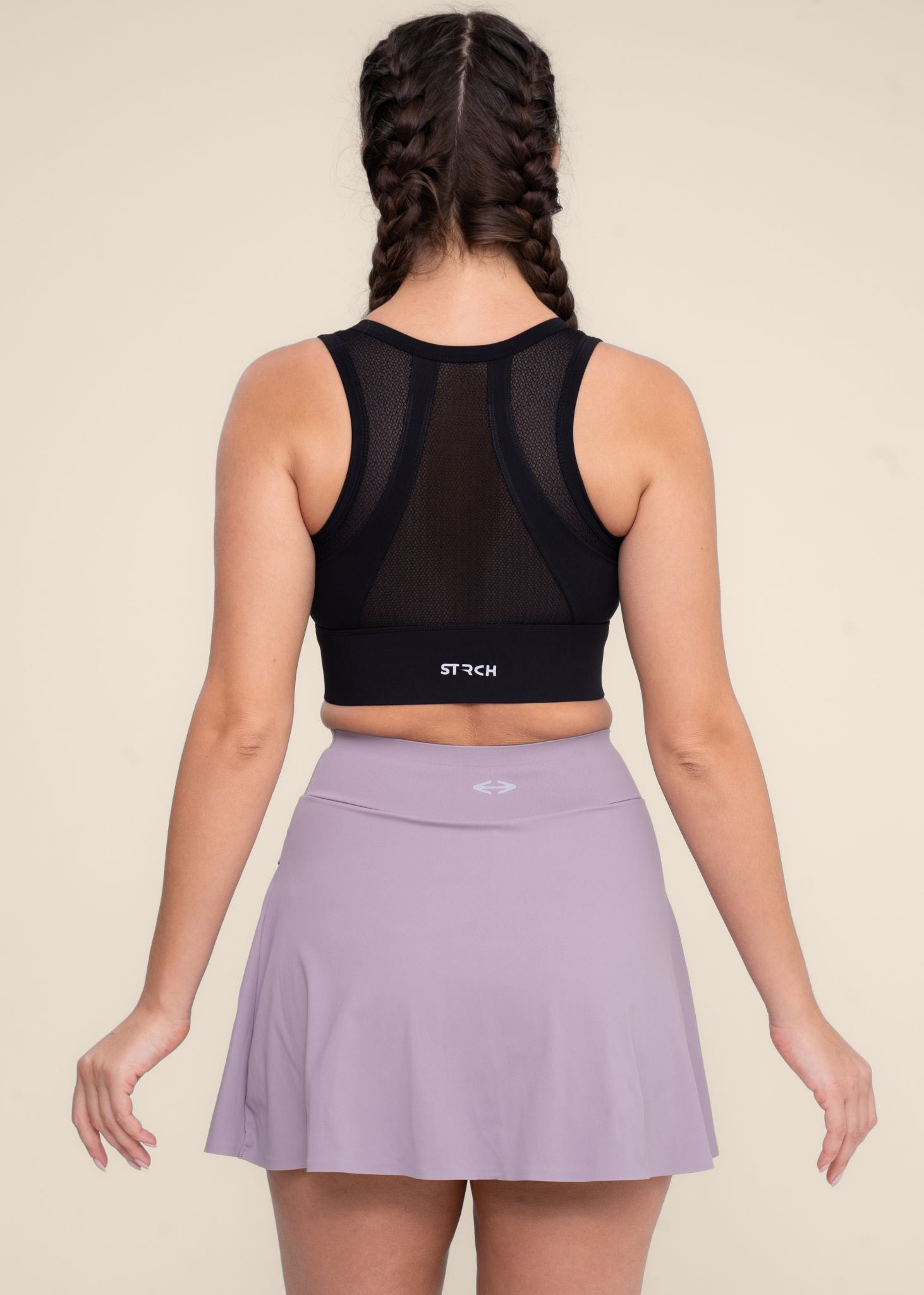 High Impact Zip closure Sports Bar - Black