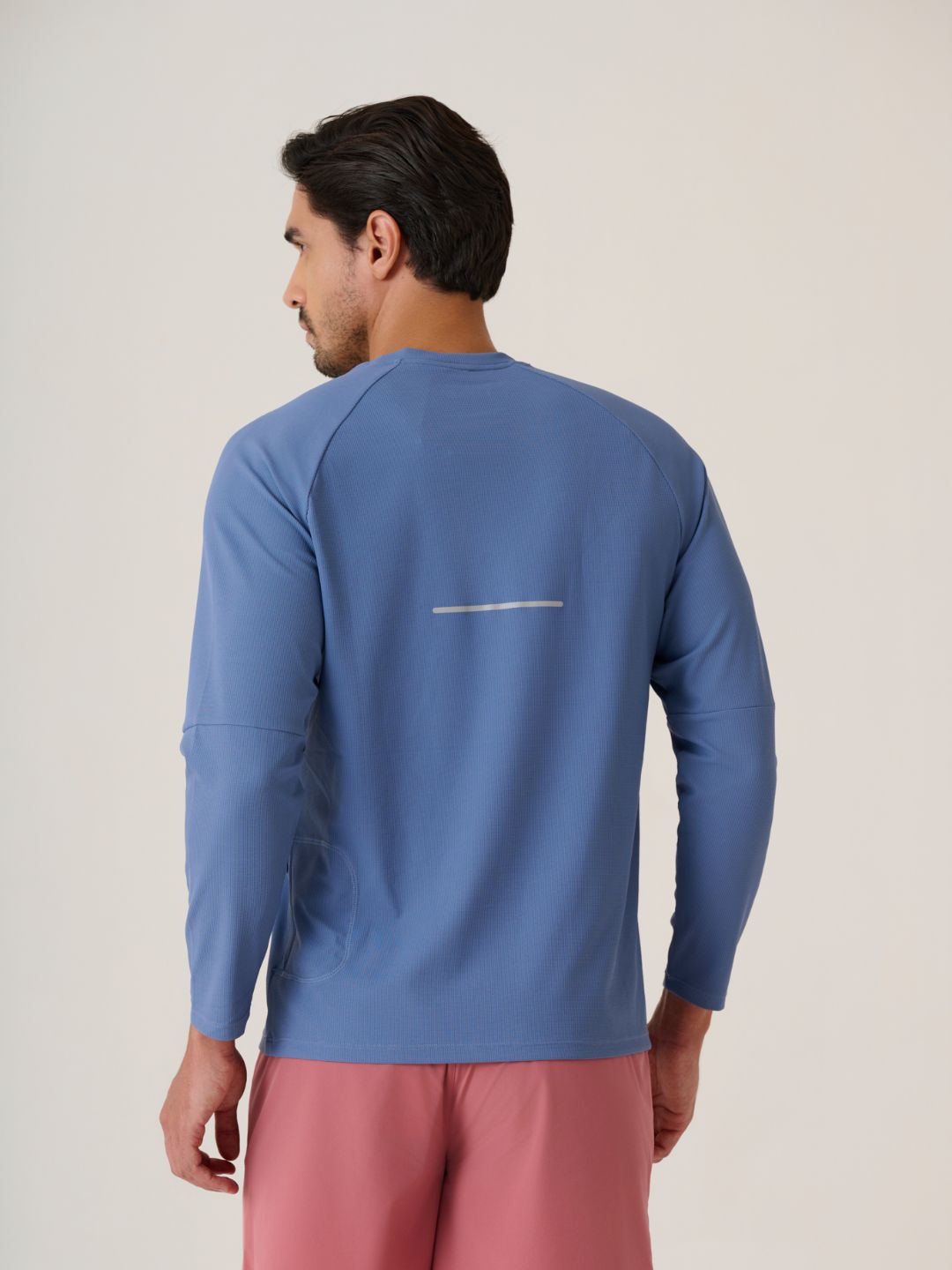 Men Full Sleeve Performance Tee - AirforceBlue