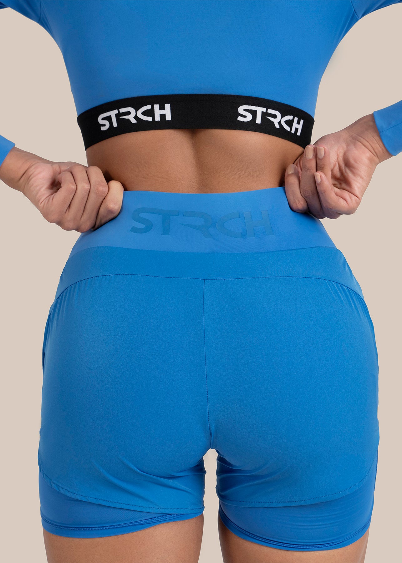 StrchFlex Compression Shorts - Azure Blue