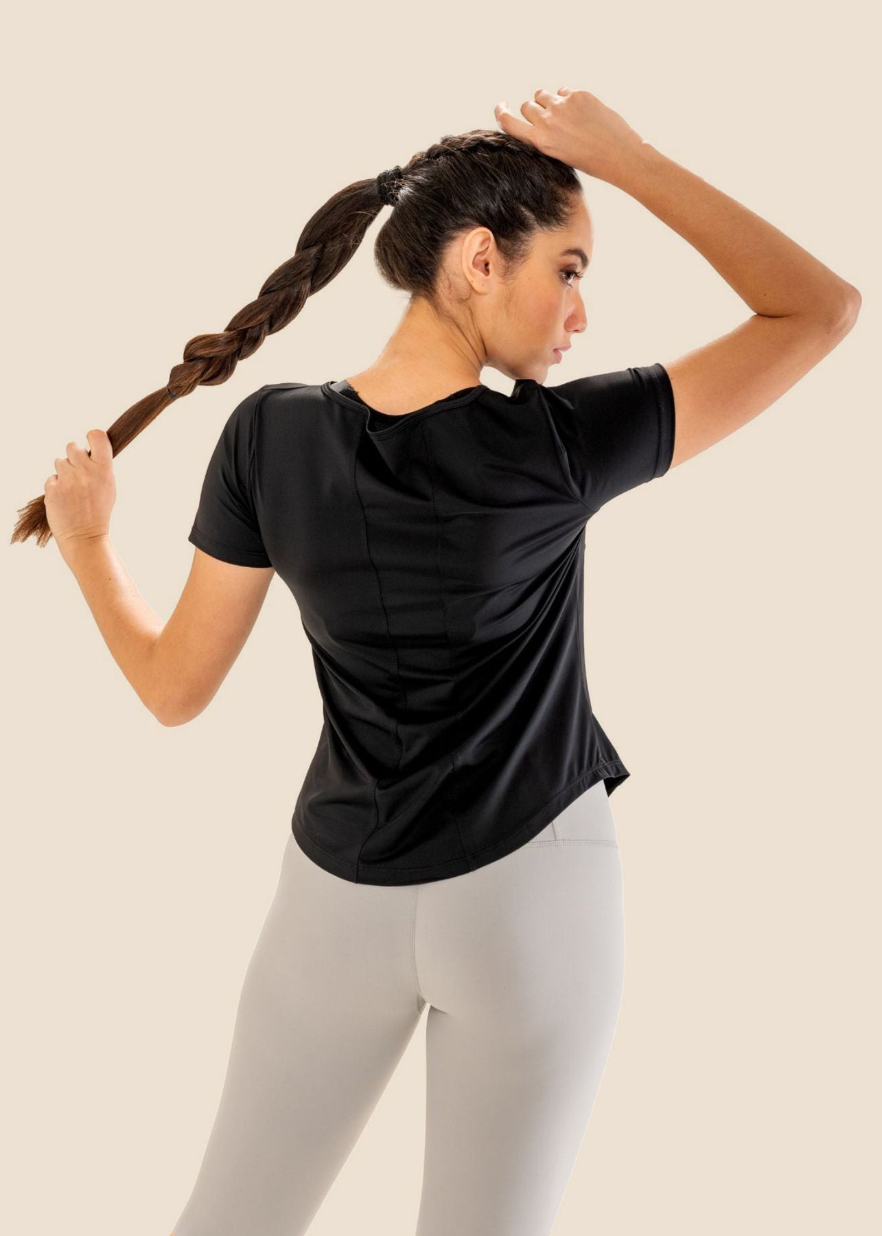 V Neck Active Tee - Black