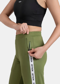 Women Dual Pocket Track Pants Olive - 5