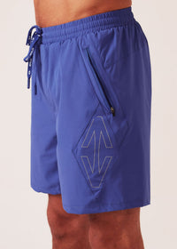 Men Regular Fit Gym Shorts - Slate Blue - 6