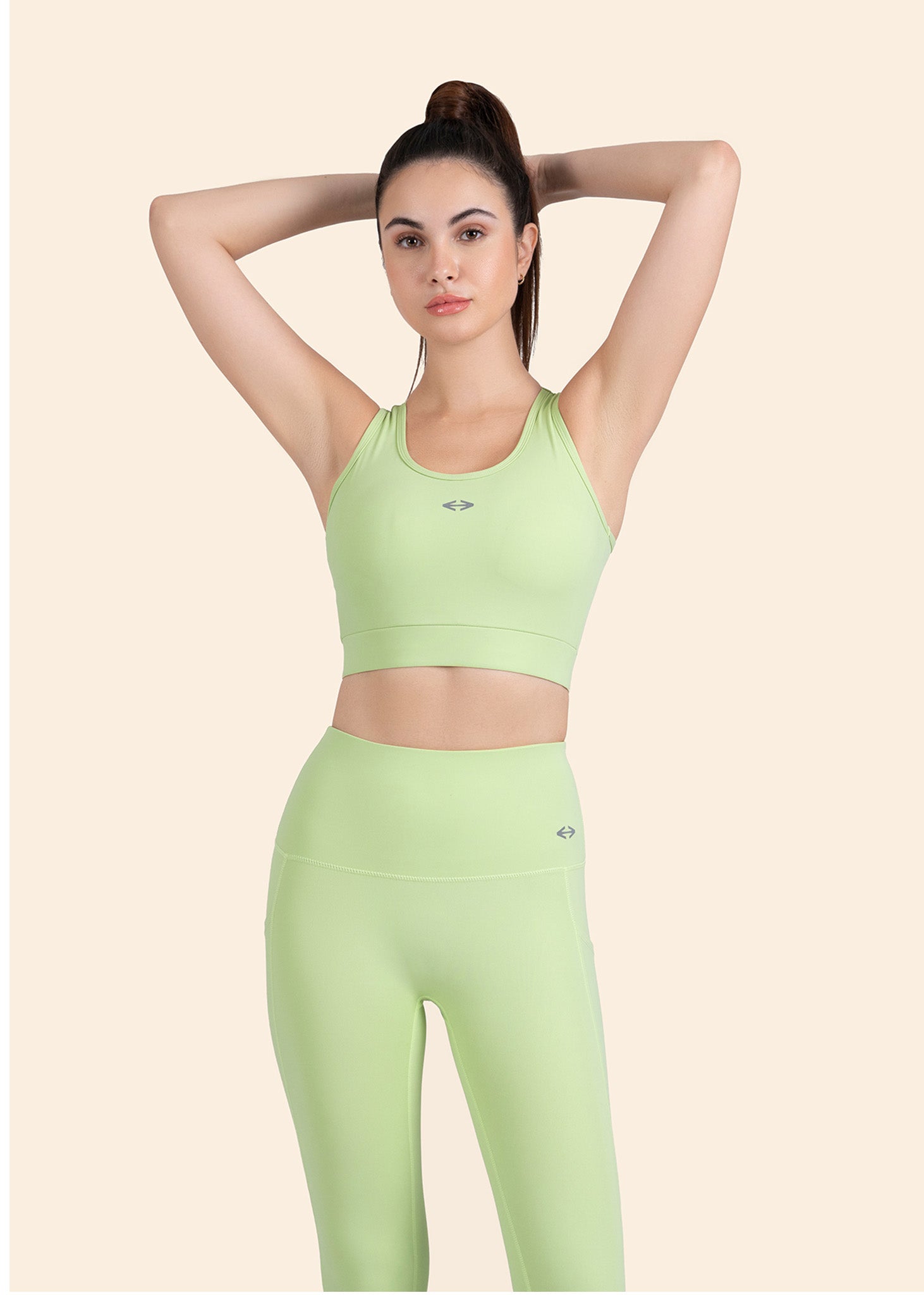 Women Stylish Open Back Bra - Mint Green - 1