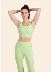 Women Stylish Open Back Bra - Mint Green - 1