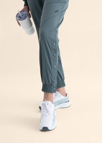 Play Core Snap Botton Track Pants - Balsam Green - 4