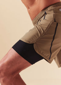 Men Breathable Active Shorts - Khaki - 6