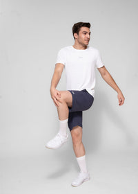 Men Active Workout Shorts Navy Blue - 3