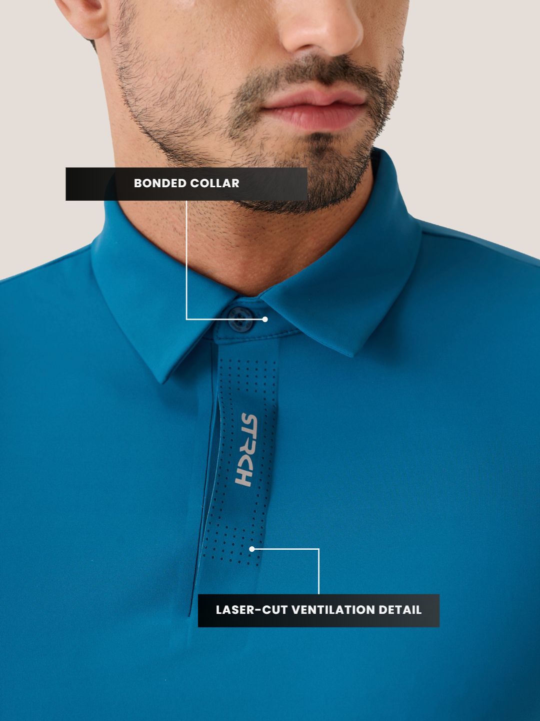 Men Cross-Court Polo 
- TealBlue