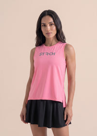 Strch Flex Tie-Back Tank - Pink - 1