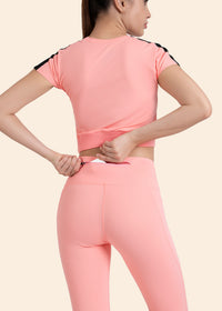 StrchFlex High rise Flare Leggings - Peach - 6