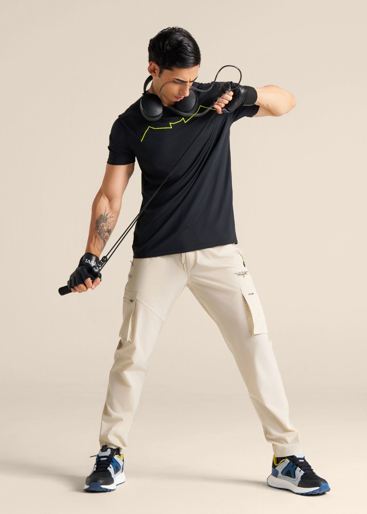 Men Batman Neon Emblem Performance Tee - Black - 7