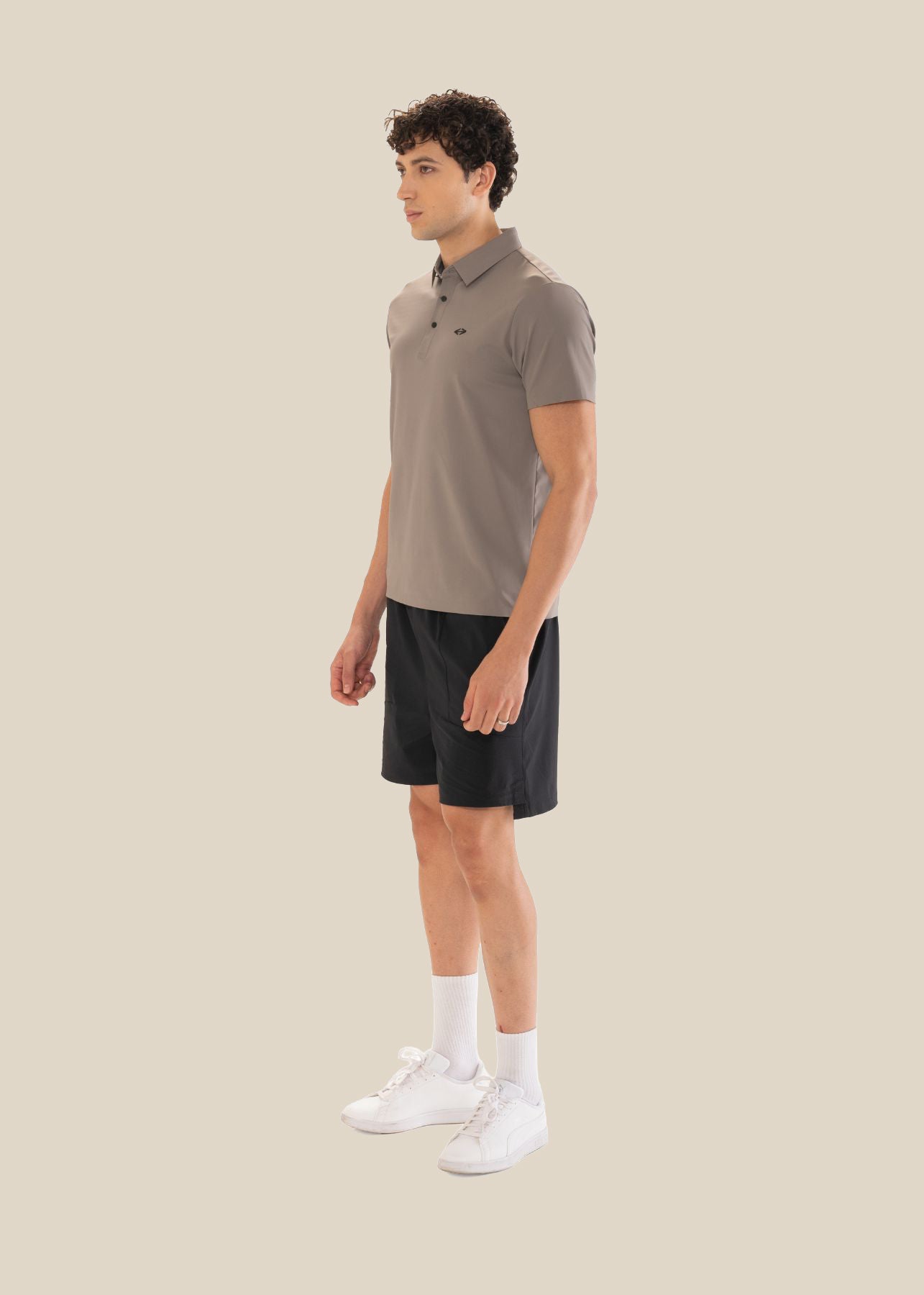 Men Lightweight Polo Tshirt Brown - 4