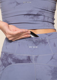 Women's 7 Pocket Tie Dye Tights - Ice Blue - 6